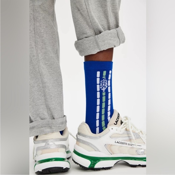 NWOT Free People Fast Lane Crew Socks in Blue One Size - Picture 2 of 4